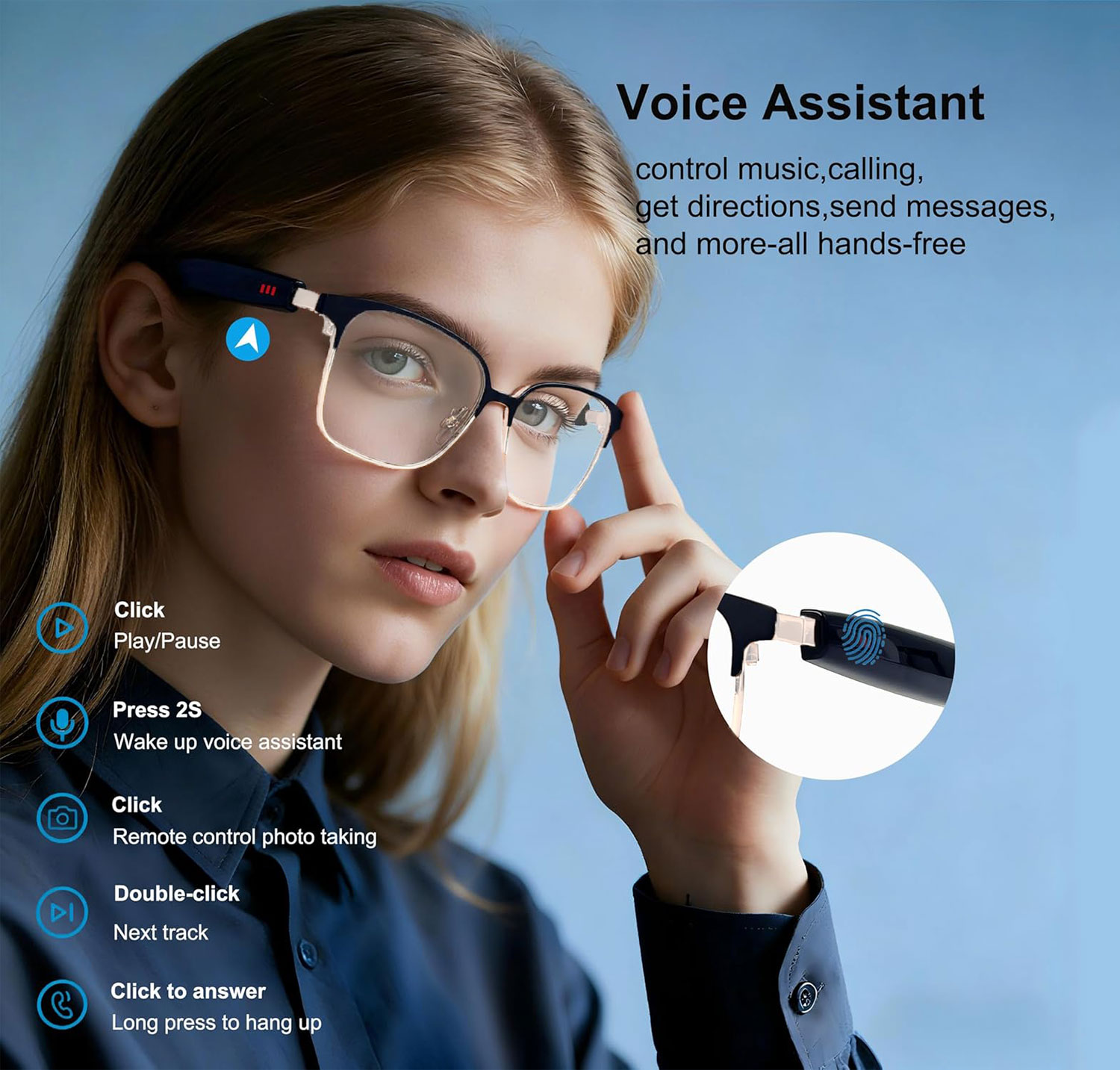 Kacamata Audio Pintar dengan T - Audio Music Voice ulasan dan harga