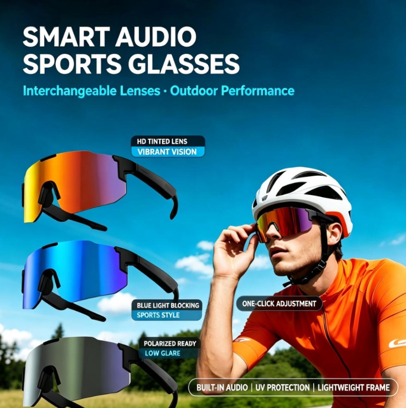 Kacamata Olahraga Audio Pintar - Audio Music Voice ulasan dan harga